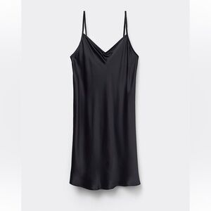 NEW Intimissini Black Silk Slip Dress - size M